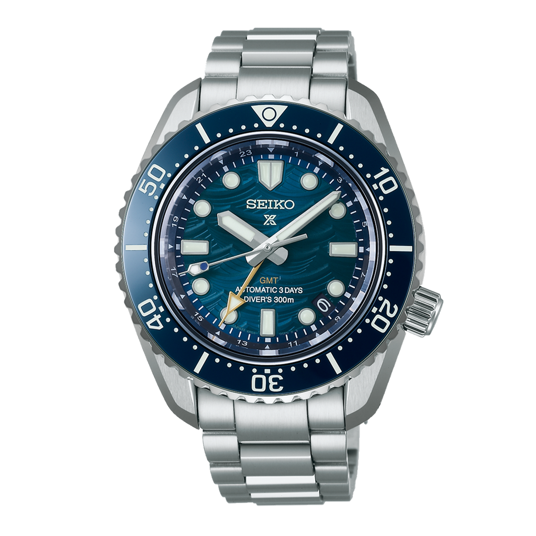 型番：SBEJ027<br />
ケース径：42ｍｍ<br />
防水機能：300ｍ空気潜水防水<br />
ムーブメント：自動巻き<br />
<br />
<br />
価格：247,500円（税込）<br />
<br />
<br />
スタッフの一言：<br />
<br />
セイコーダイバーズウォッチ誕生60周年を記念して登場した限定本数6000本（うち国内2000本）のモデル<br />
<br />
波模様の入った綺麗なブルー文字盤が印象的なダイバーズウォッチとなっています<br />
<br />
ブルーのダイバーズウォッチをお探しの方におススメしたい1本です<br />
<br />
<br />
お問い合わせやご予約などは、こちらをクリックしてください↓<br />
https://kobayashi-tokeiten.com/inquiryform/<br />
「グレッシブを見た」と型番などの記載もお願いします<br />
グレッシブ担当までご連絡いただけると、よりスムーズな対応をさせていただきます