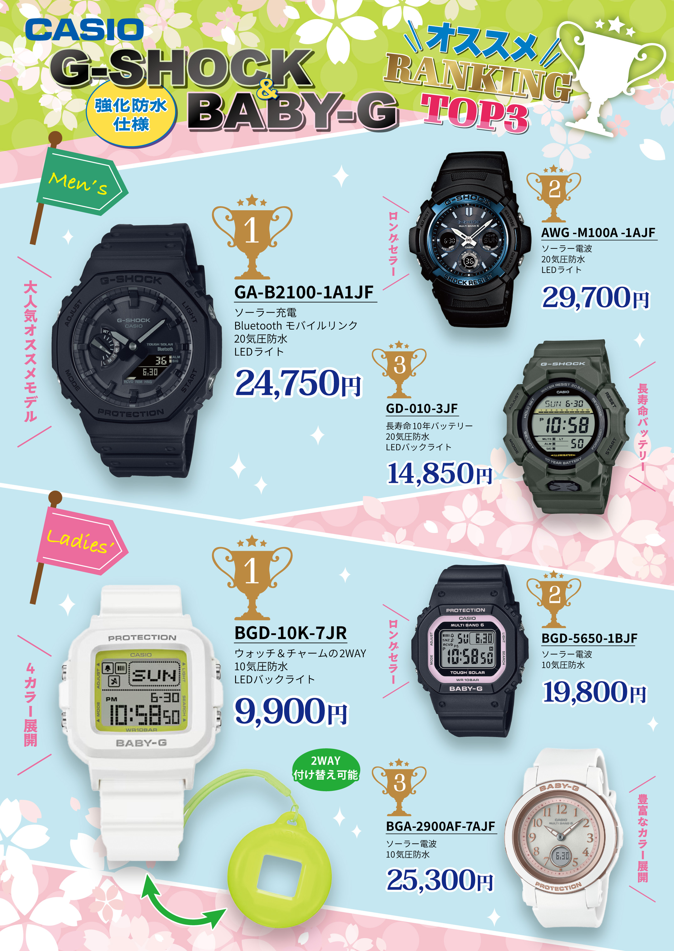 G-SHOCK&BABY-G👑オススメランキング👑