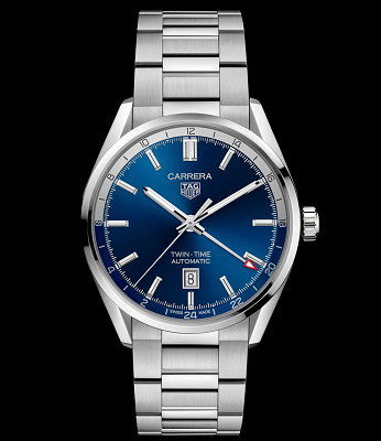TAGHEUER　タグホイヤー　カレラ キャリバー7 ツインタイム デイト　GMT　WBN201A.BA0640