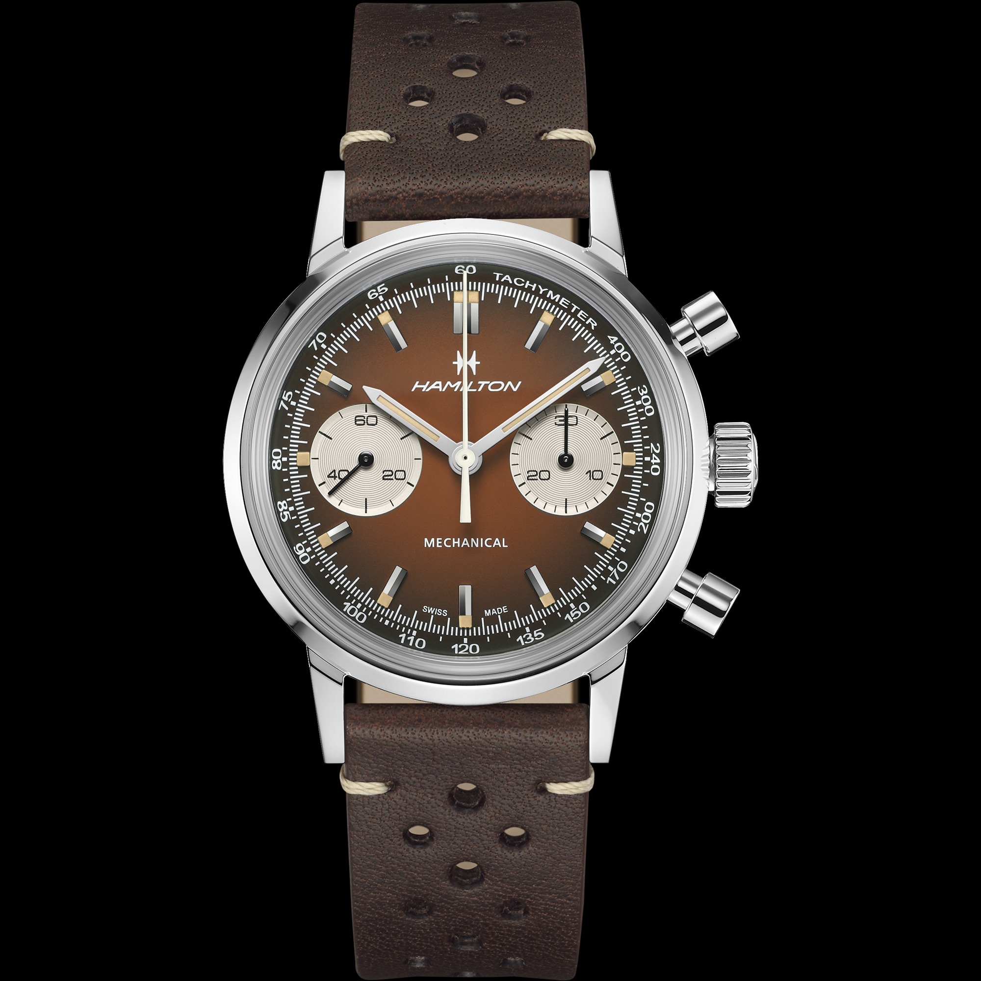 イントラマティック クロノグラフ H ブラウン 40mm  H38429591