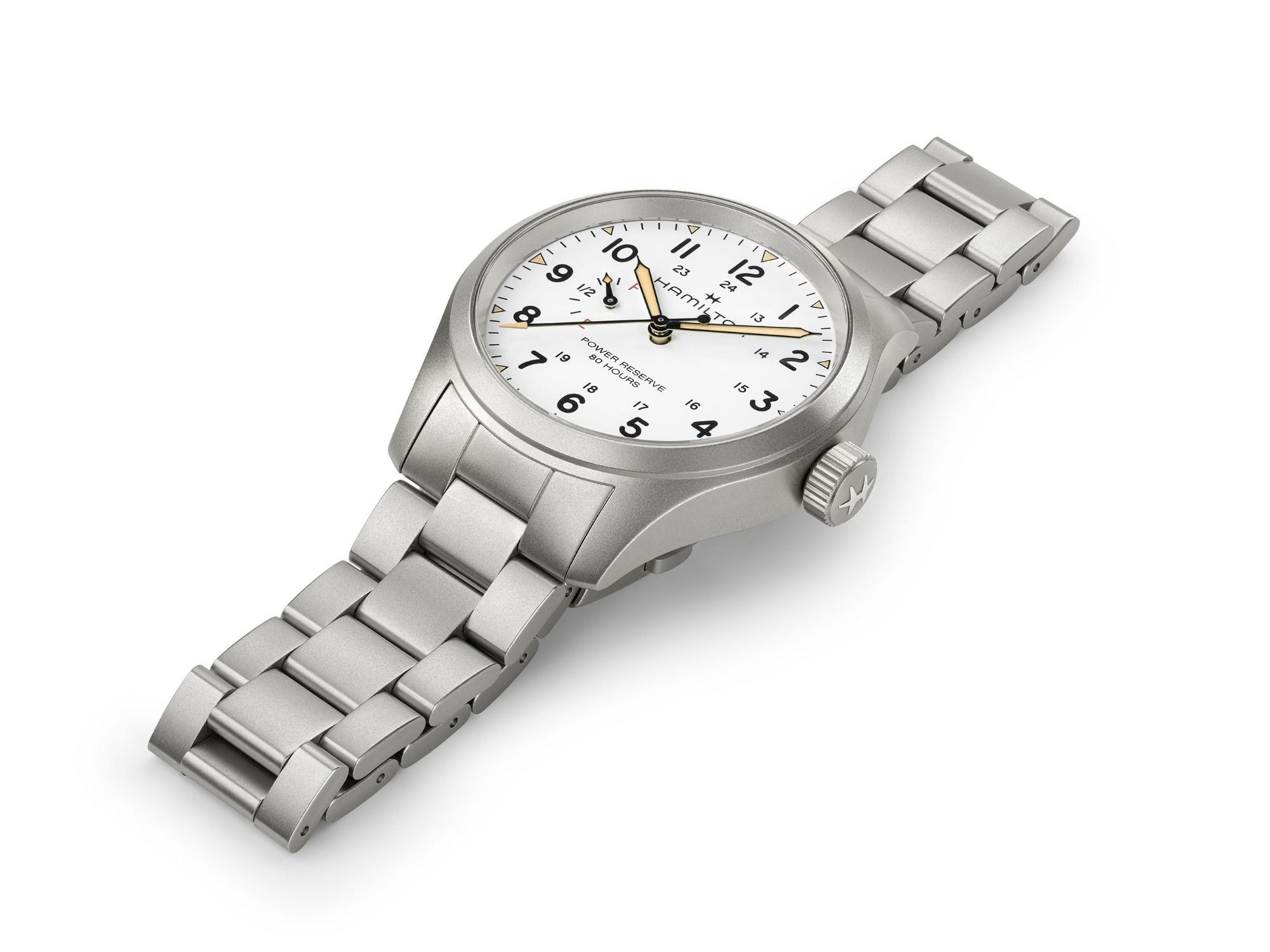 カーキフィールド  メカニカル  パワーリザーブ  40mm  ホワイト  H69509110