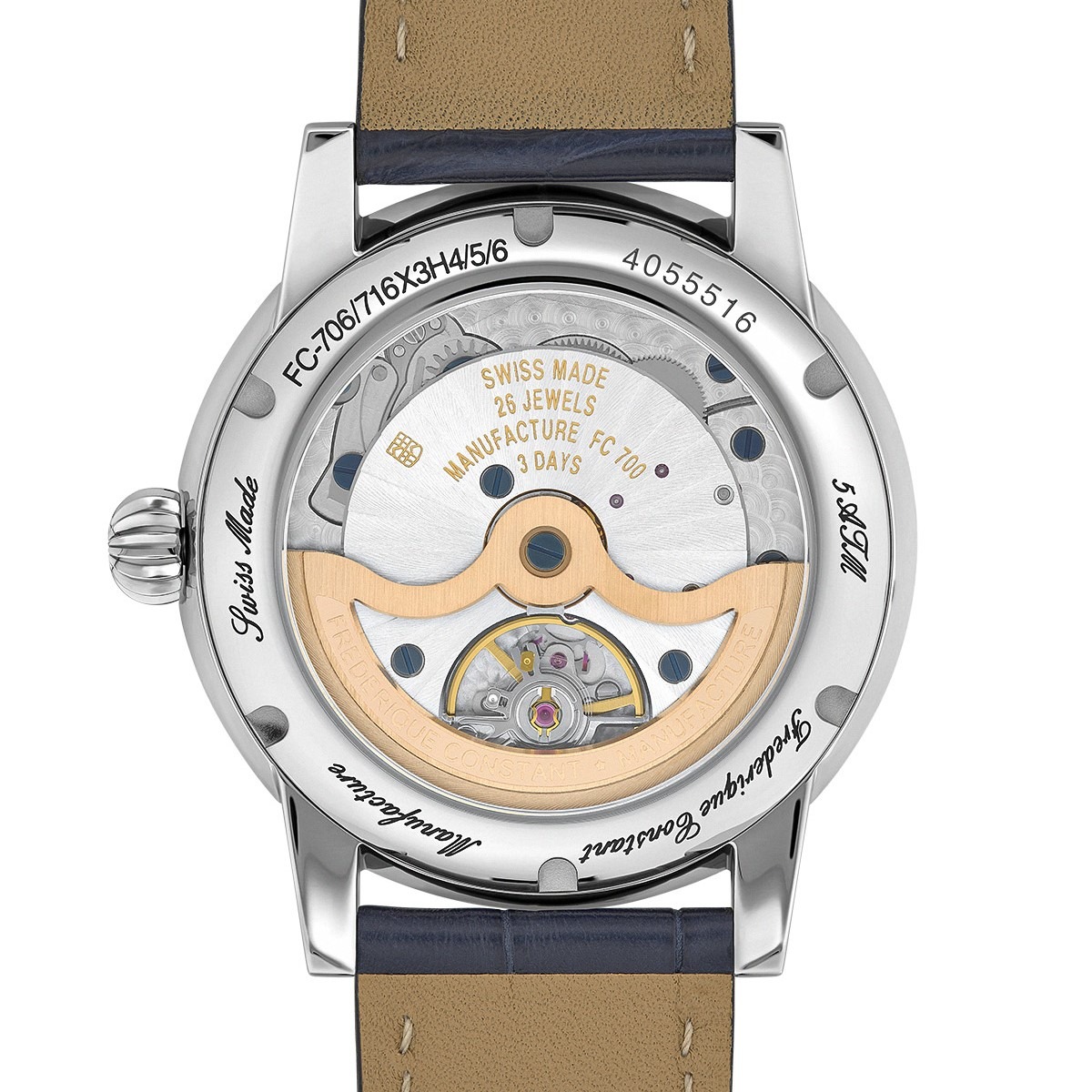 クラシック デイト マニュファクチュール  40mm  ブルー  FC-716N3H6