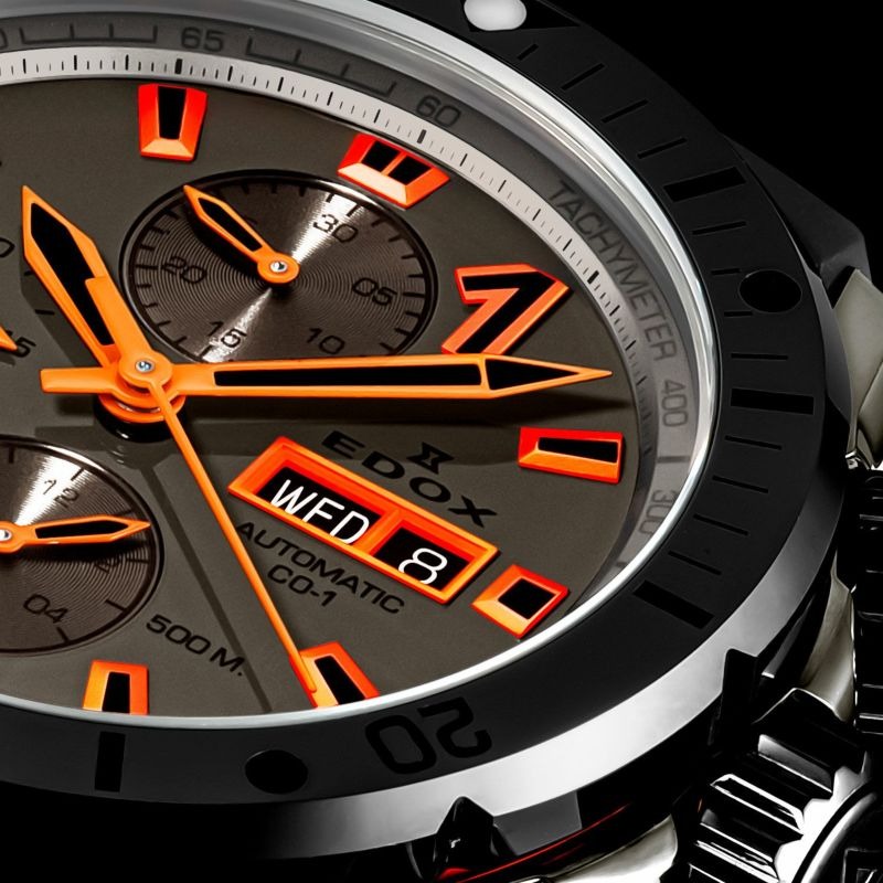 クロノオフショア1 ベゼルロック クロノグラフ オートマティック ブラック 01128-37GNNOCA-GNO