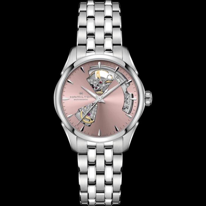 ジャズマスター オープンハート  レディ  ピンク 36mm  H32215170