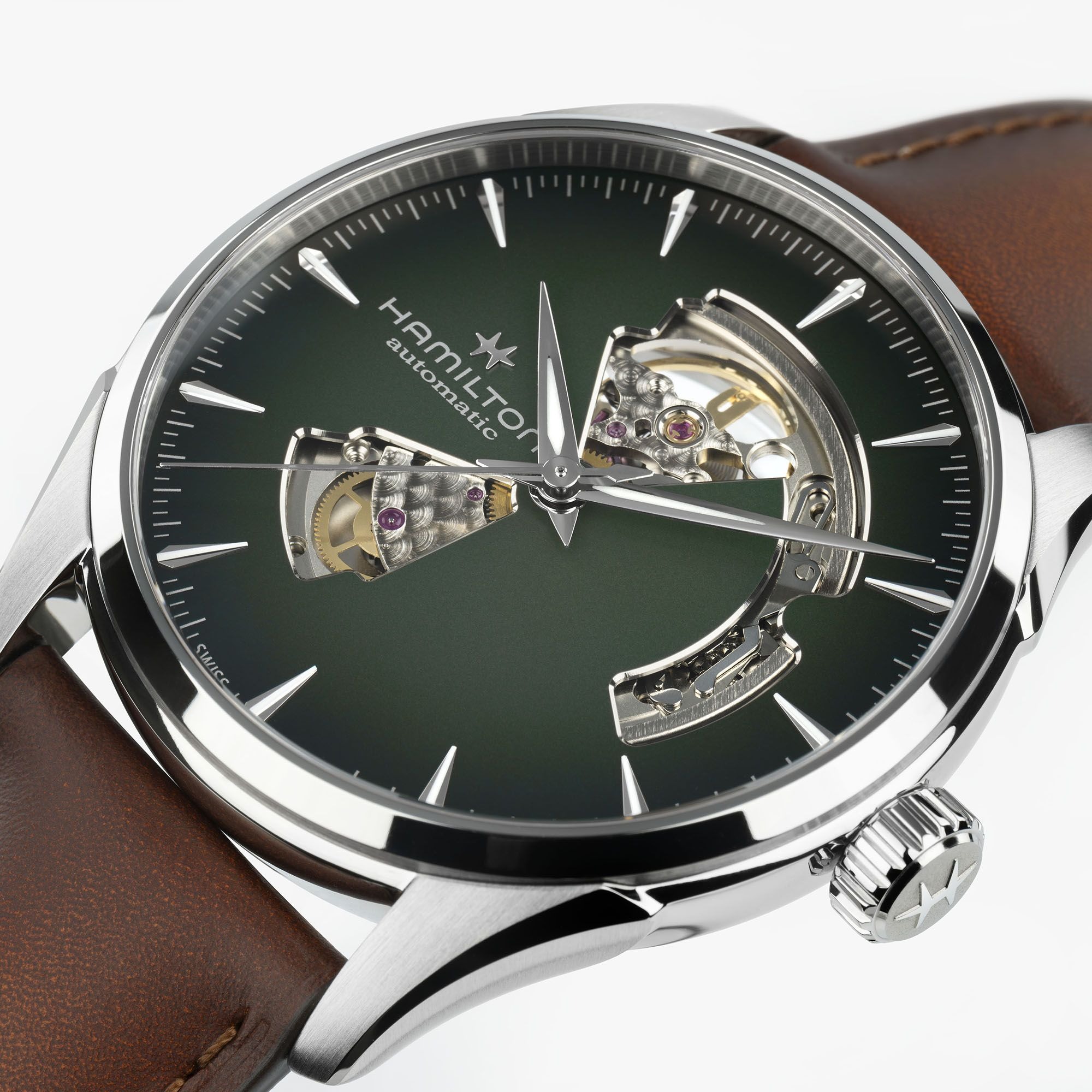 ジャズマスター  オープンハート  グリーン  42mm  H32705560