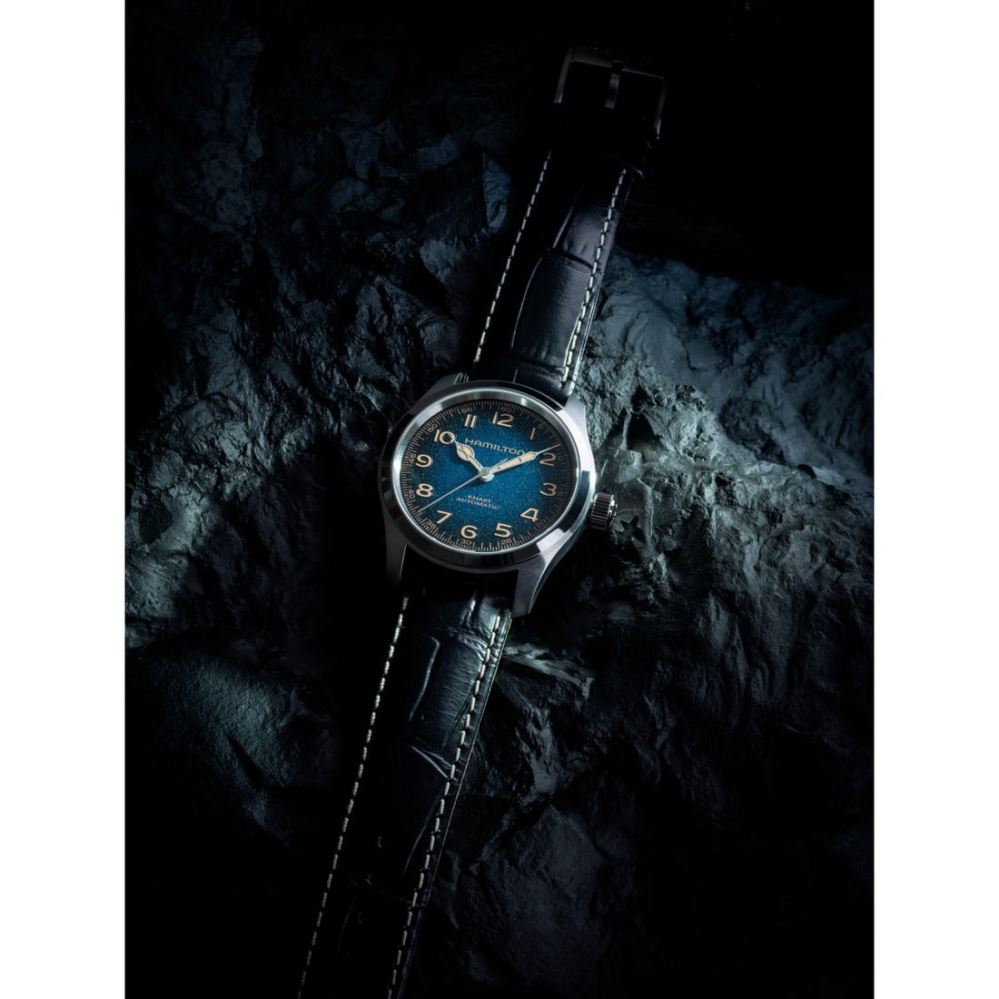 カーキ フィールド マーフ オート  38mm  ディープブルー H70405740