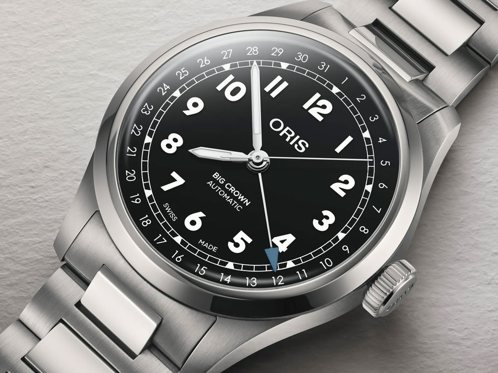 オリス ビッグクラウン ポインターデイト 40mm ブラック 正規輸入品 754 7798 4064