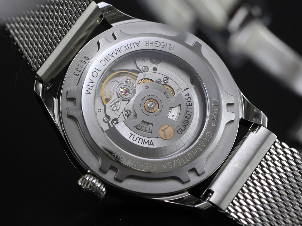チュチマ  フリーガー デイト 41mm スモークレッド メッシュブレス 6105-26