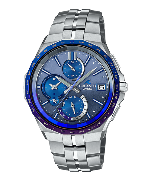 OCW-S5000AP-2AJF　CASIO　カシオ　オシアナス　OCEANUS　ブルー　チタン　防水　タフソーラー　Bluetooth　藍　藍染　綺麗　普段使い　ビジネス　世界限定