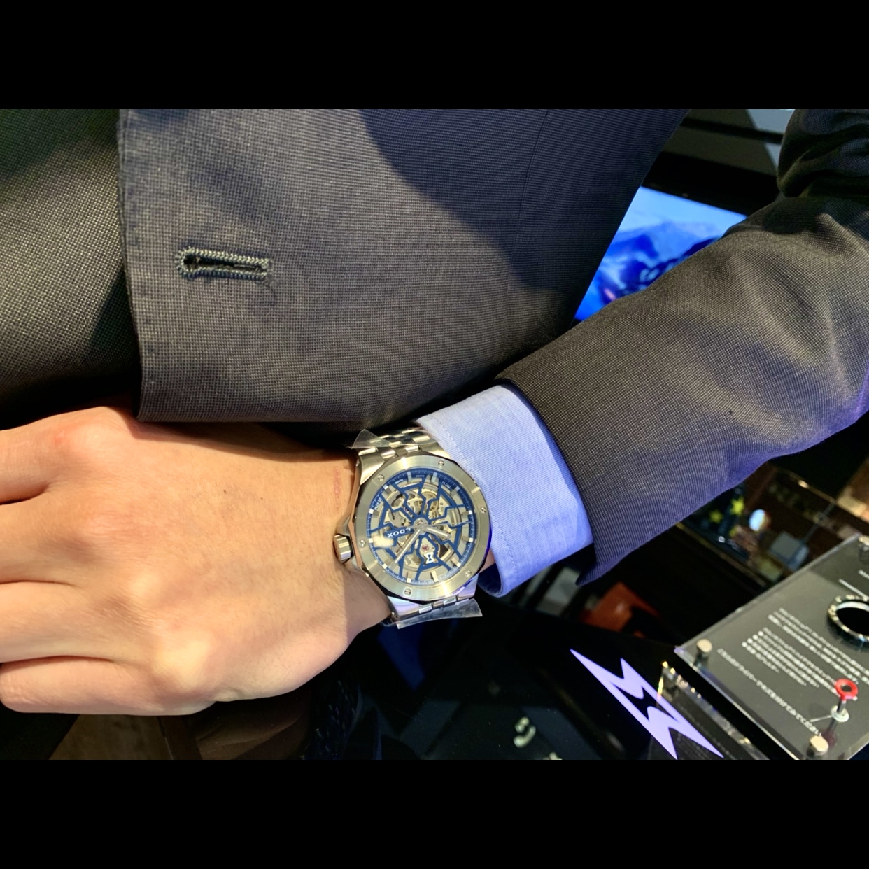 EDOX　エドックス 　85303-3M-BUIGB　WING　時計　高級時計　メンズ腕時計　スケルトン腕時計　機械式腕時計　機械式時計　北陸　石川　石川県　正規店　正規取扱店　新作　ダイバーズウォッチ