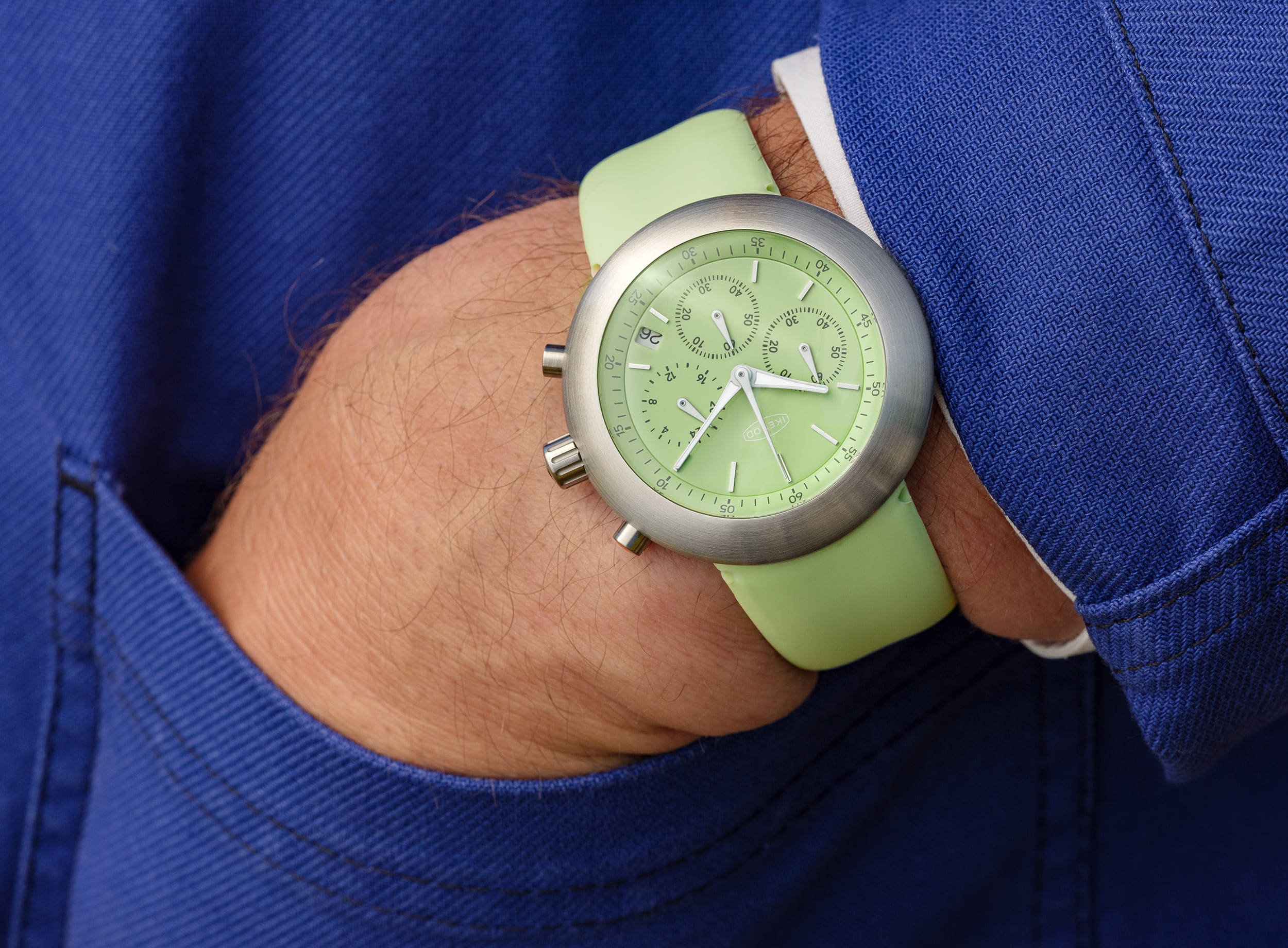 IKEPOD / New Chronopod / IPC011SILP / C011 Pistachio Limited Edition