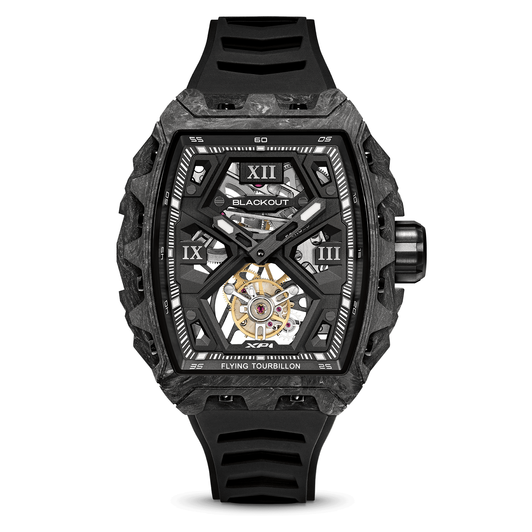 XP1 Tourbillon LT Black / BOXP1TBLTCBK「BLACKOUT WATCHES XP1 Tourbillonが登場｜初めてのトゥールビヨンでも安心できるデザインとクオリティ」