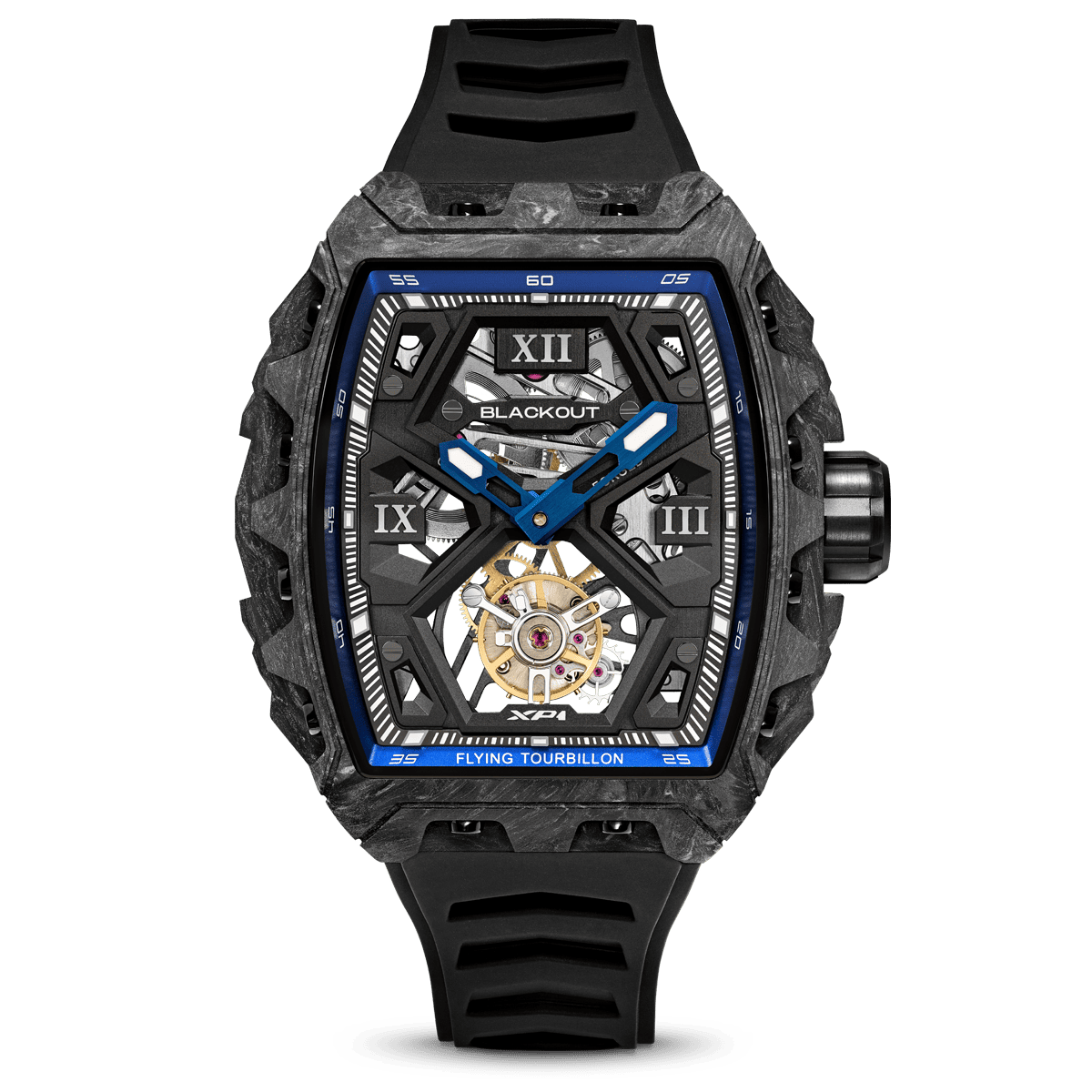 XP1 Tourbillon LT Blue / BOXP1TBLTCDB「日本で初めて展開されるBLACKOUT WATCHES XP1｜高級時計初心者にもやさしい設計と価格が魅力」