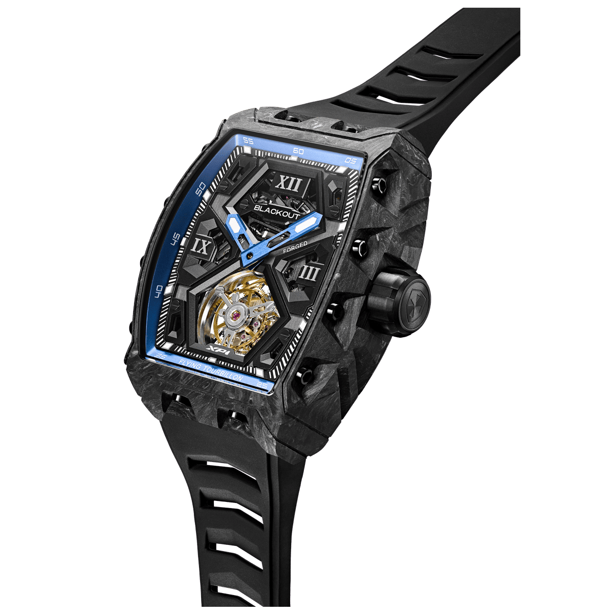 XP1 Tourbillon LT Blue / BOXP1TBLTCDB「スイスの時計職人と若きデザイナーのコラボが光るXP1｜BLACKOUT WATCHESが日本で新たな高級時計の選択肢に」
