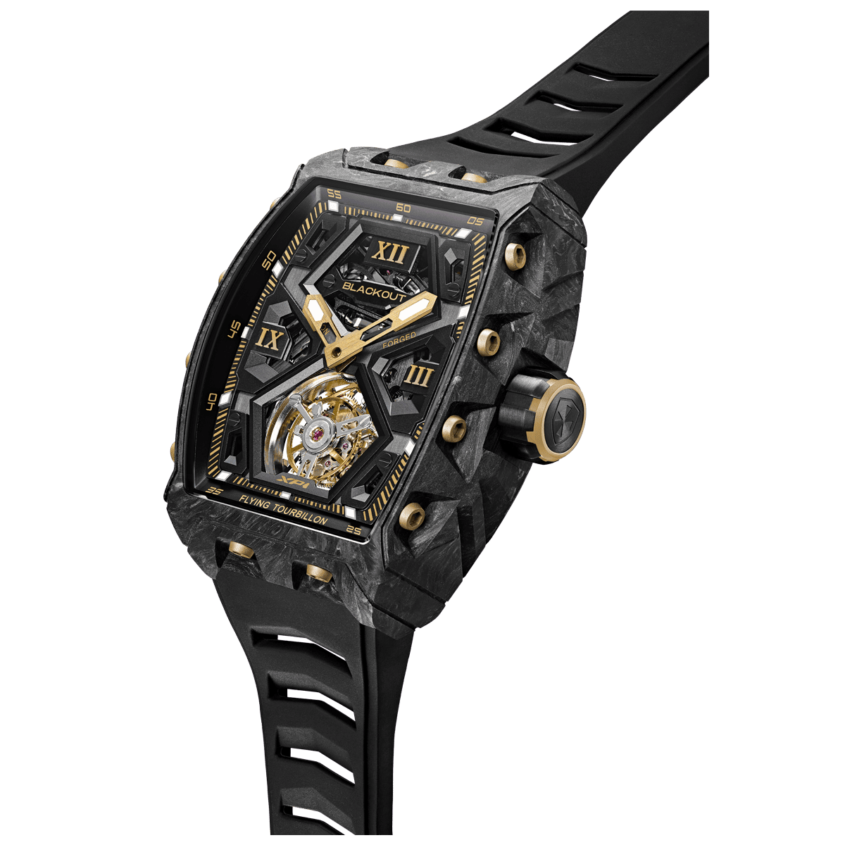 XP1 Tourbillon LT Gold / BOXP1TBLTCGD「高級時計初心者にも扱いやすいBLACKOUT WATCHES XP1｜おしゃれに敏感な世代から支持される一本、日本展開開始」