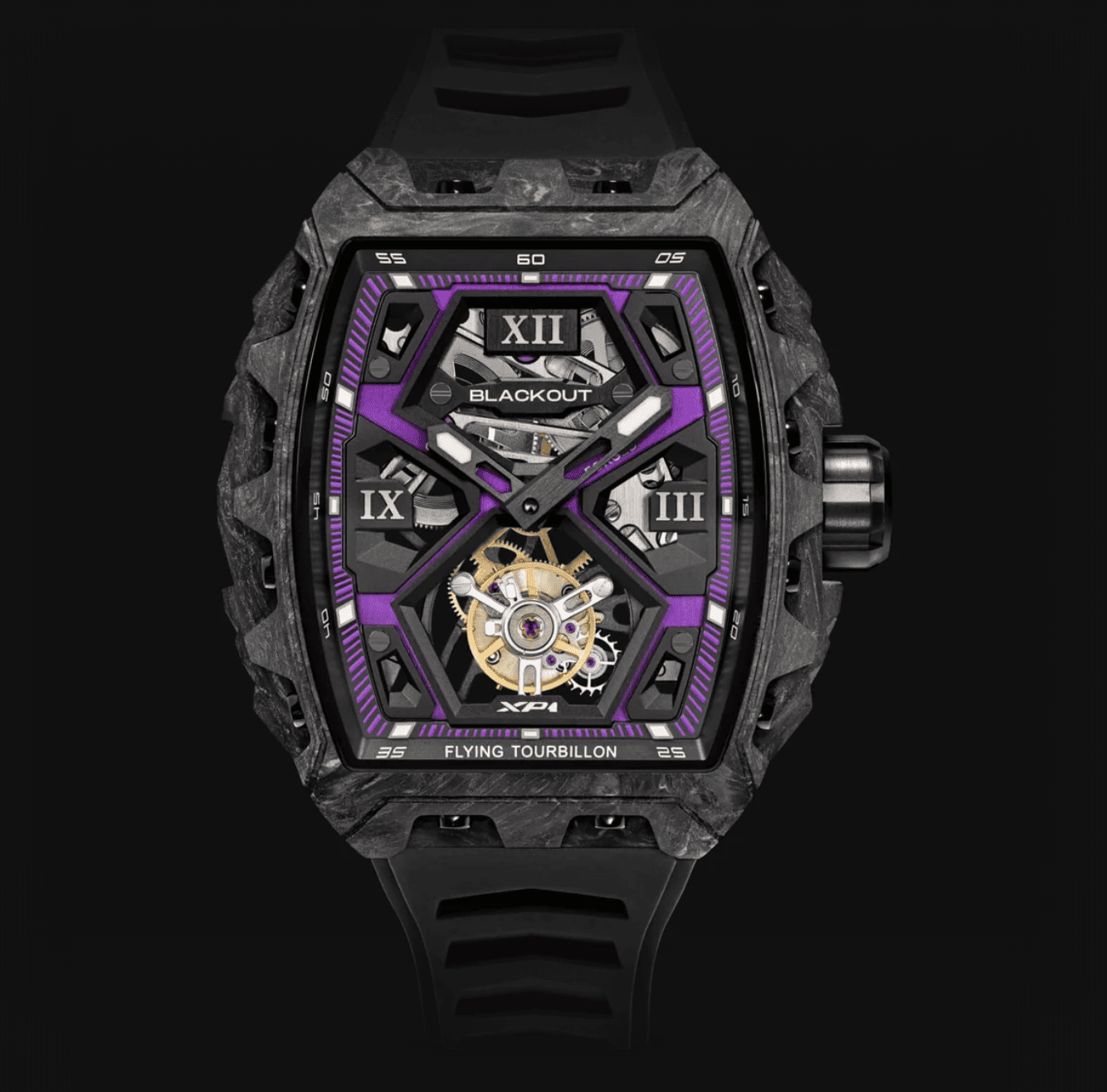 XP1 Tourbillon LT Black / BOXP1TBLTCUV「スイスのクラフトと現代デザインが融合|BLACKOUT WATCHESが日本に初上陸し、おしゃれな若者の新定番に」