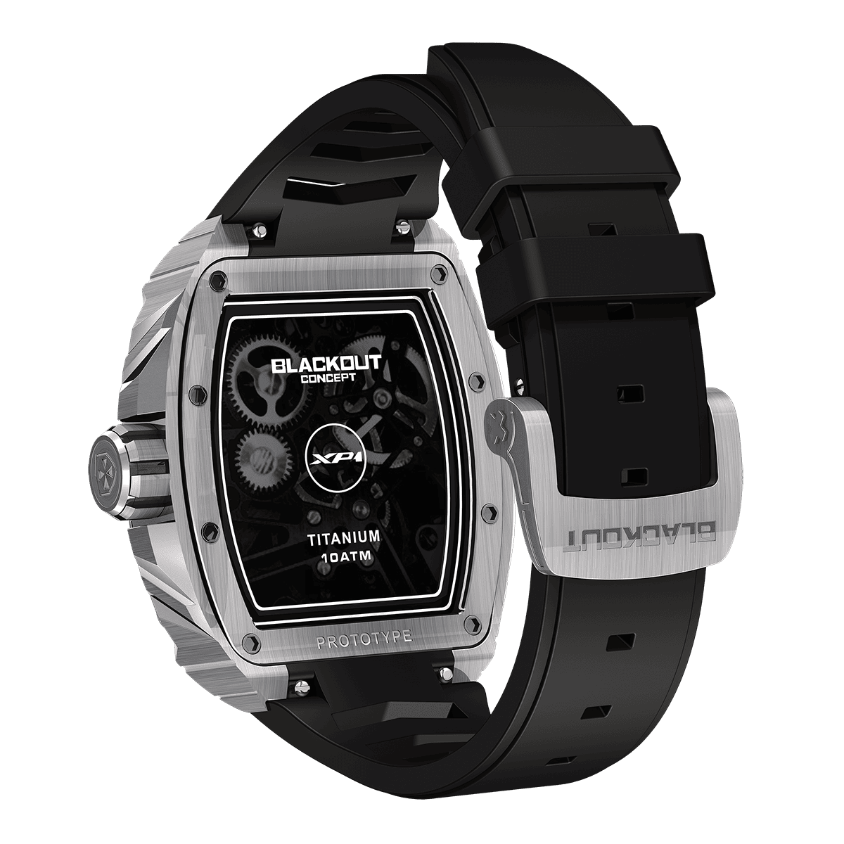 BLACKOUT WATCHES  XP1 Tourbillon Titanium Orange / BOXP1TBTIOR「BLACKOUT WATCHES（ブラックアウトウォッチ）が日本初上陸｜スイス×ストリート感が光るトゥールビヨンウォッチで高級時計デビューに最適」