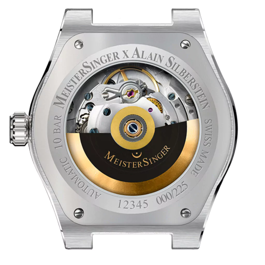  世界限定225本のMeisterSinger × Alain Silbersteinコラボ「Kaenos Grand Date」は、シングルハンドの伝統とモダンデザインが交差する高級機械式時計。ゴールド秒針が生み出す繊細な“動き”、赤いラッカー針と立体インデックスが織り成す視覚芸術は、時の流れをアートとして表現する一本。