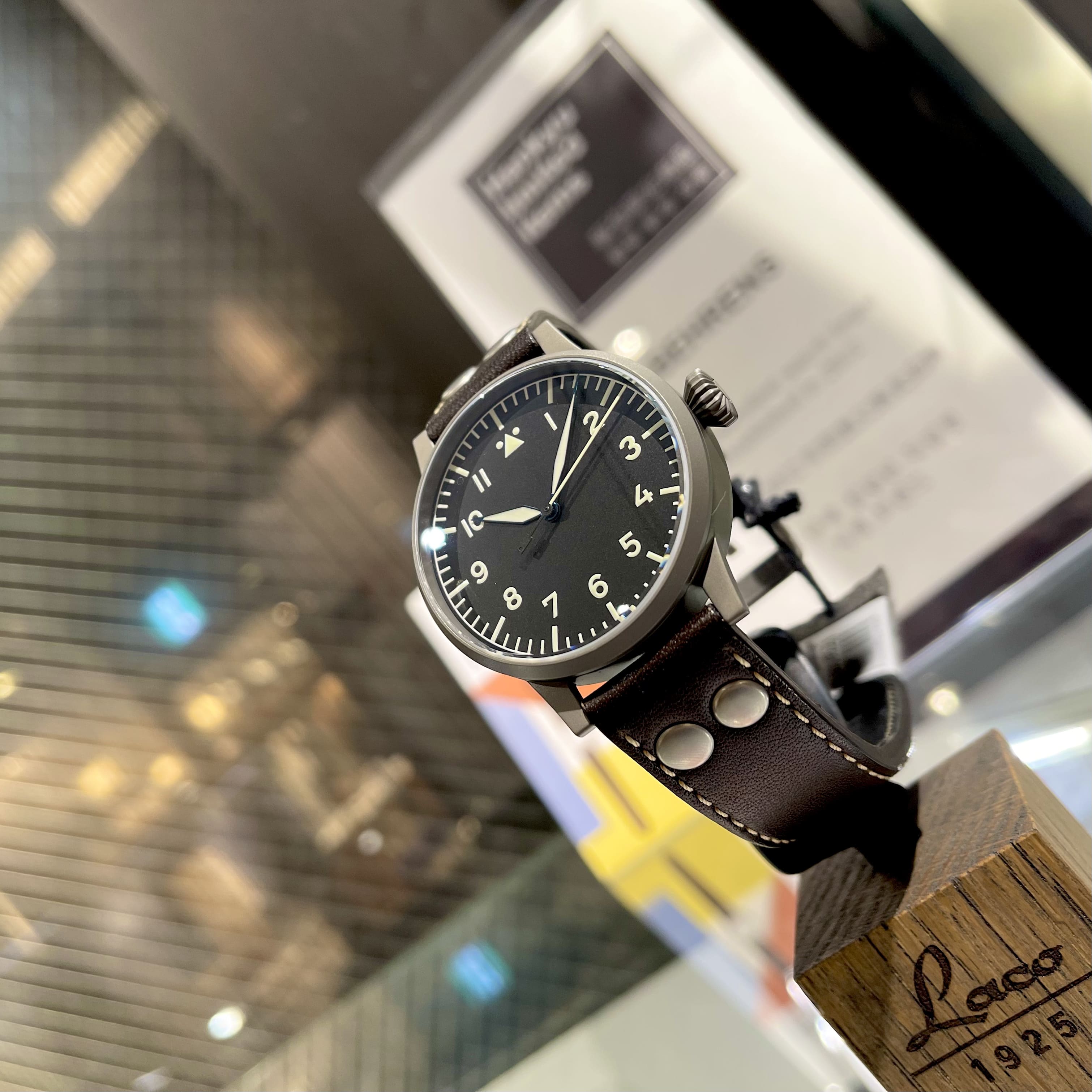 阪急メンズ館　オリジナル パイロット メミンゲン　	Laco 861746 ORIGINAL PILOT Memmingen　861746　ラコ腕時計　LACO Laco 機械式時計　腕時計　パイロットウォッチ　高級時計　ドイツ時計　パイロット　メンズ腕時計　カジュアル　アメカジ　