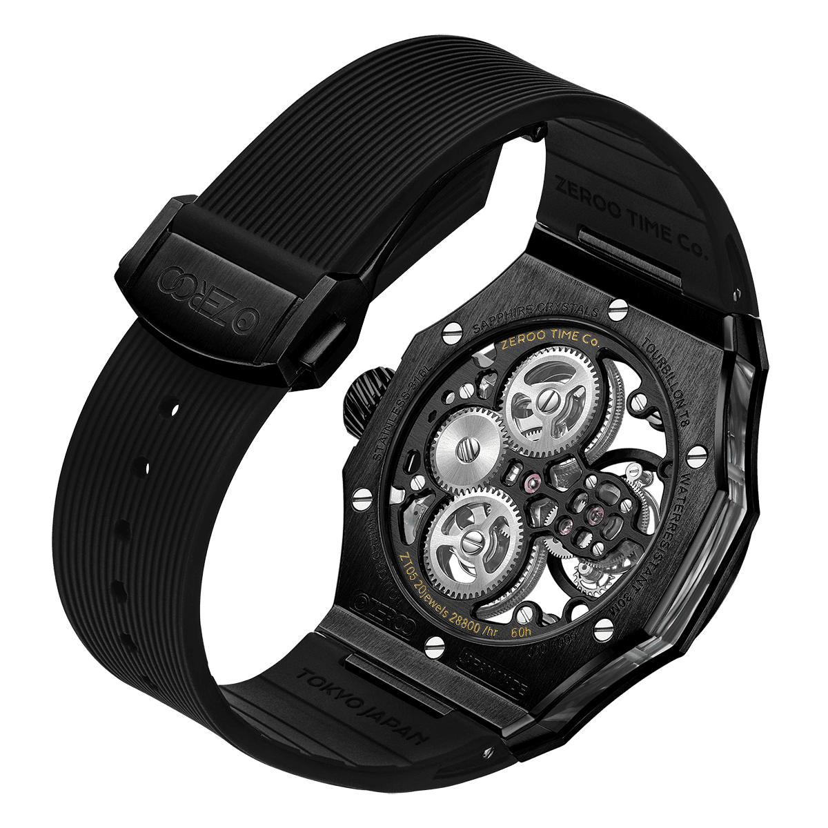  阪急メンズ館　ZEROO ゼロ　ゼロタイム　ZERO トゥールビヨン　高級時計　機械式時計　腕時計　ラグスポ　手巻き　スケルトン時計　複雑時計　メンズ腕時計
