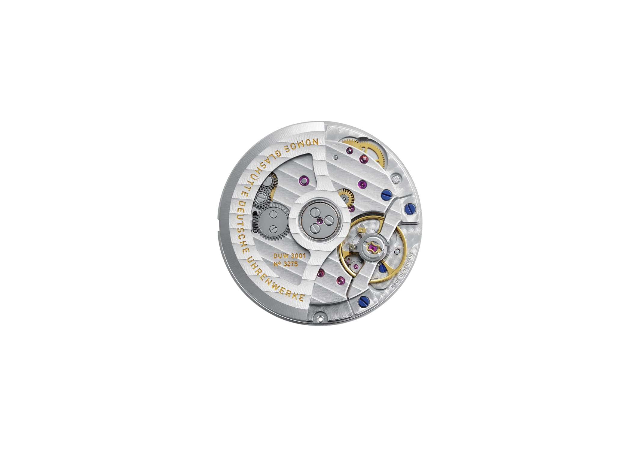 NOMOS Glashütte / Ahoi neomatik Sirenwhite 564 / AH130011SW2　564シグナルホワイトのアホイ・ネオマティックは20気圧防水で、画期的で精巧なネオマティックキャリバー、DUW 3001を搭載したスポーティな自動巻き時計。  ノモスが開発した同キャリバーは、わずか3.2ミリ－切手を9枚重ねただけの薄さで、極めてスリムな腕時計が出来上がりました。  光沢のある白い文字盤にクラシックな数字と秒針を繊細な赤と青が彩ります。 インデックス、針、分メモリのポイントにはスーパールミノバが塗布され暗闇での視認性を確保します。  ねじ込み式のリューズだけでなく、リューズガードを配することで水周りでも安心してお使いいただけます。 最大20気圧までの防水で、水泳、ヨット、サーフィン、ダイビングにぴったりです。  テキスタイルのストラップは頑丈でエレガント。 ノモス・グラスヒュッテのためにフランスでテーラーメイドされています。
