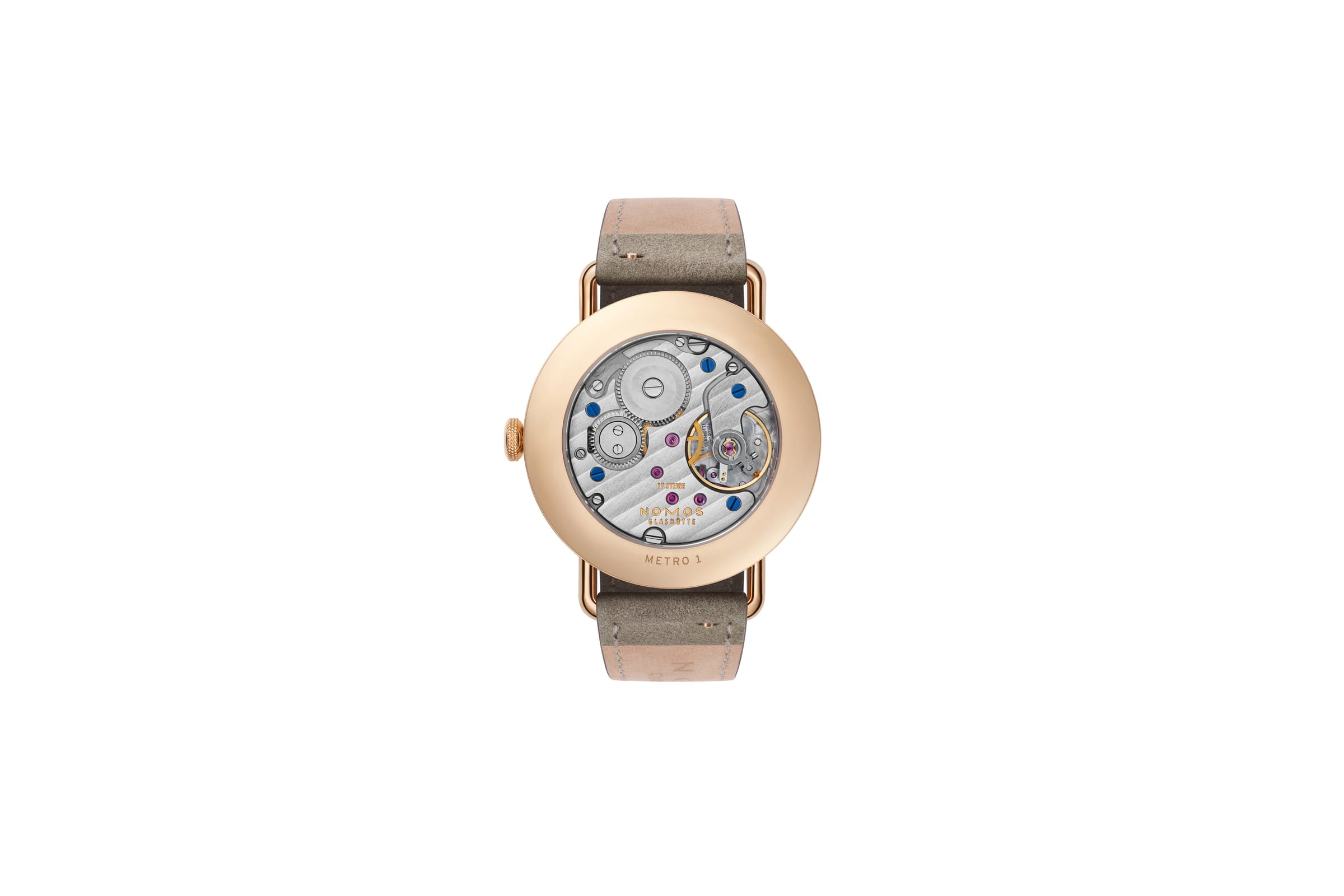 NOMOS GLASHÜTTE（ノモス グラスヒュッテ）のメトロ 33 ローズゴールド（1170/MT3A4W233）は、女性の手元を美しく彩る直径33mmの手巻き腕時計。上品なローズゴールドケースと繊細なデザインが特徴で、特別なギフトや記念の1本にも最適な機械式レディースウォッチ。