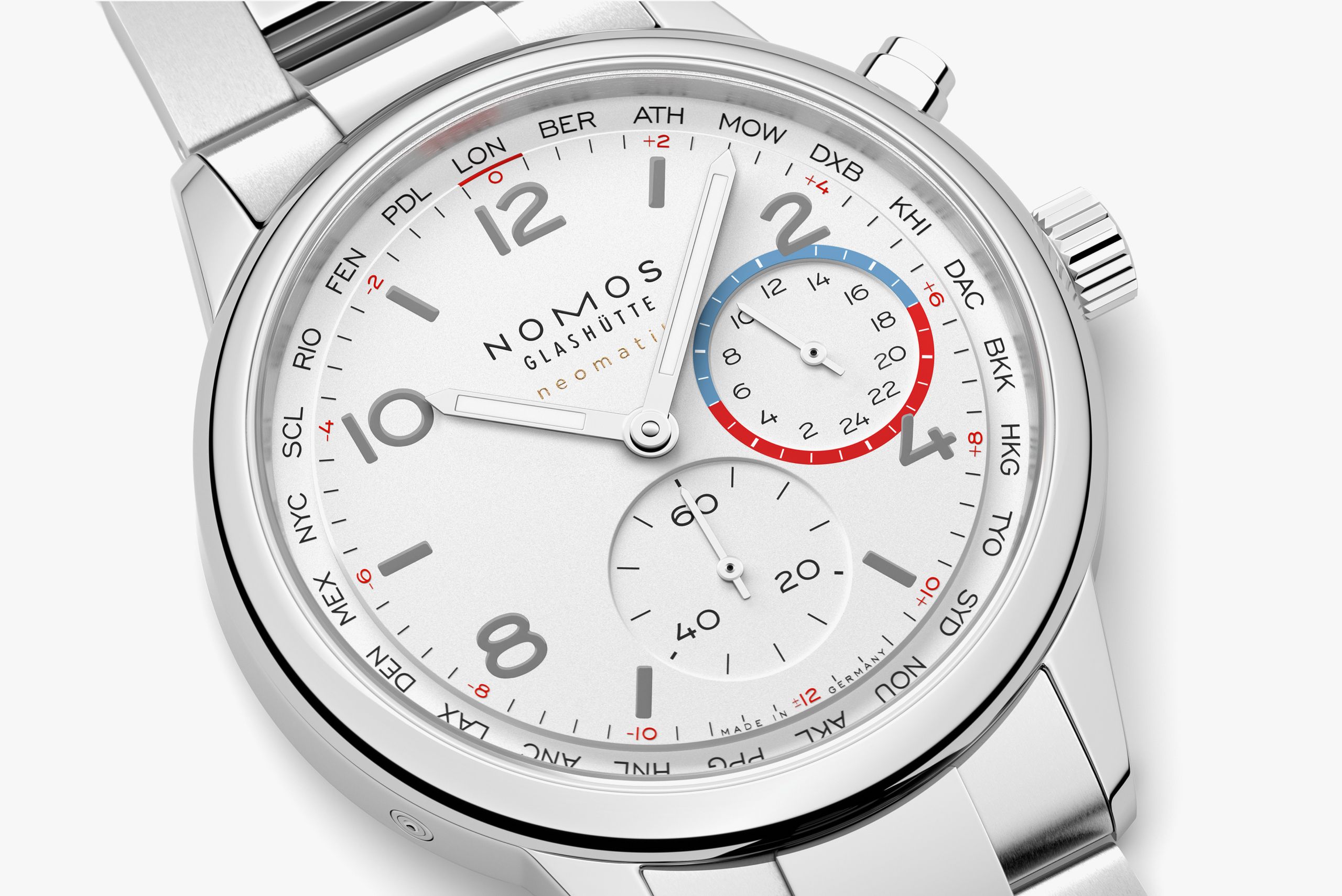 NOMOS クラブ・スポーツ ネオマティック ワールドタイマー アップ画像 NOMOSGLASHÜTTE＋FORTUNE TIME 表参道ヒルズ店