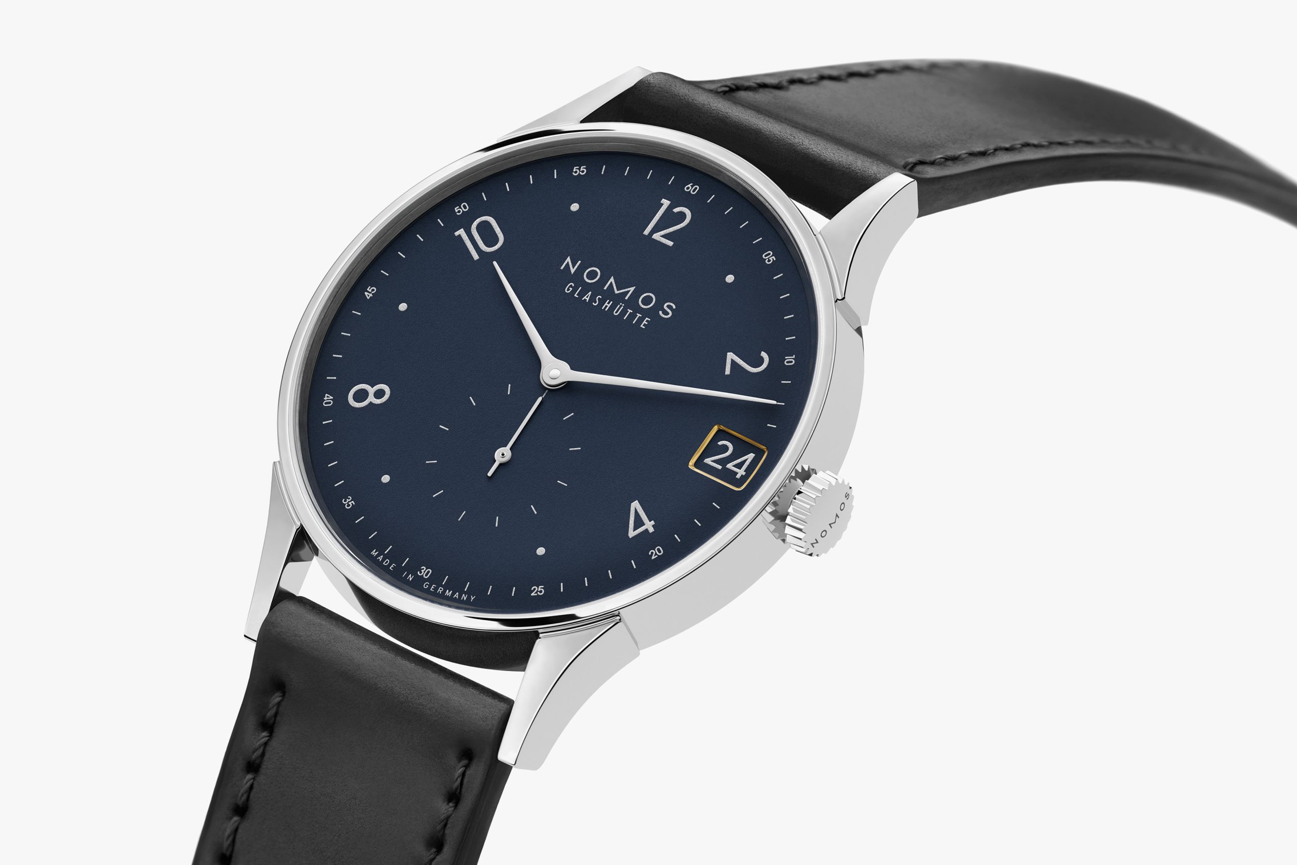 NOMOS ミニマティック 39 デイト ブルー 全体画像 NOMOSGLASHÜTTE＋FORTUNE TIME 表参道ヒルズ店