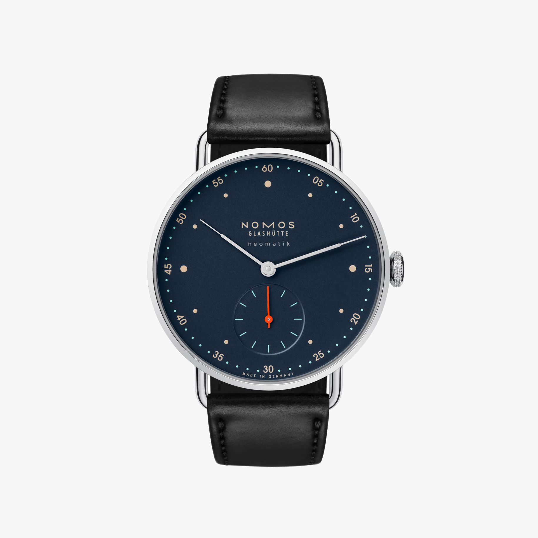 NOMOS メトロ ネオマティック ミッドナイトブルー 正面画像 NOMOSGLASHÜTTE＋FORTUNE TIME 表参道ヒルズ店