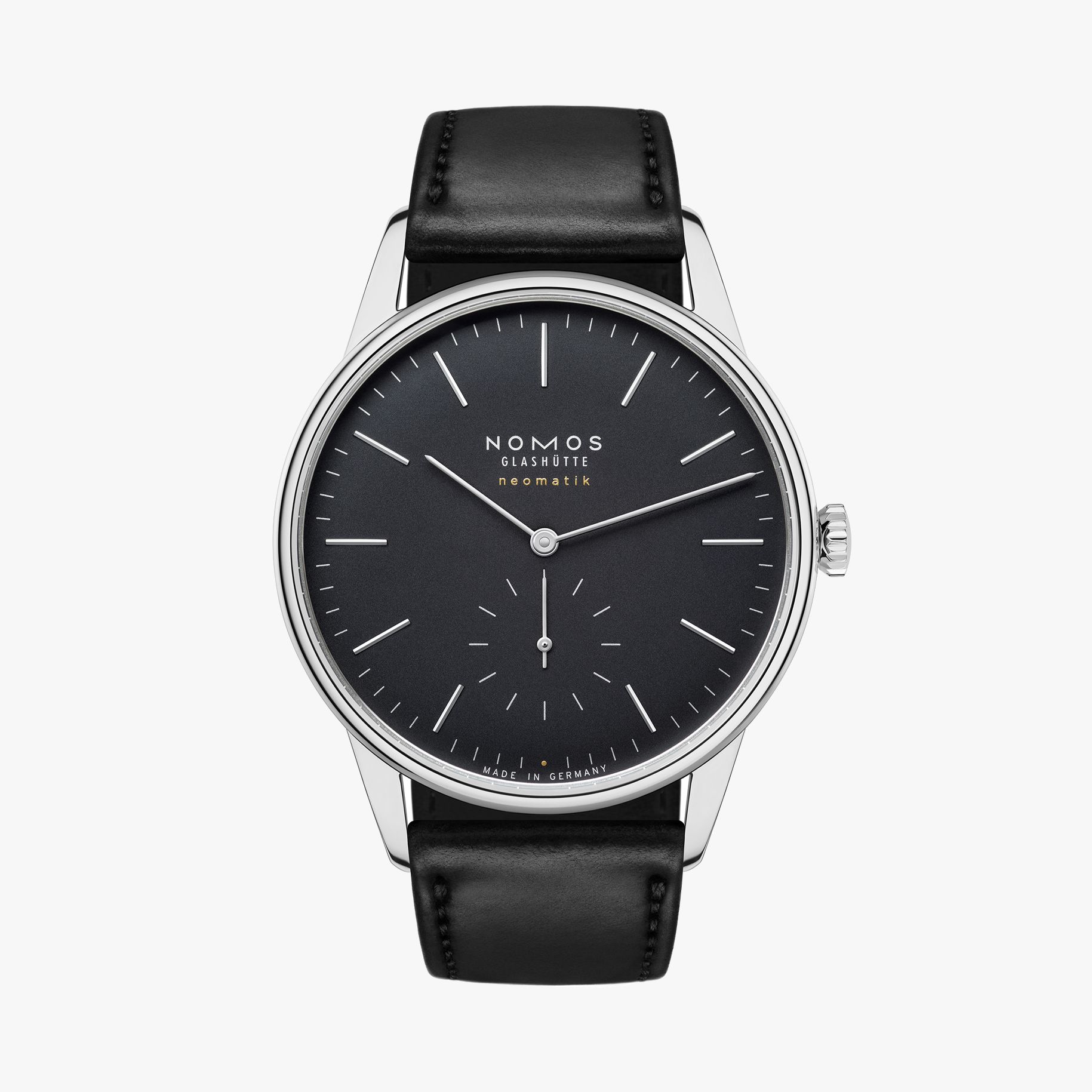 NOMOS オリオン ネオマティック 39 ニューブラック 正面画像 NOMOSGLASHÜTTE＋FORTUNE TIME 表参道ヒルズ店