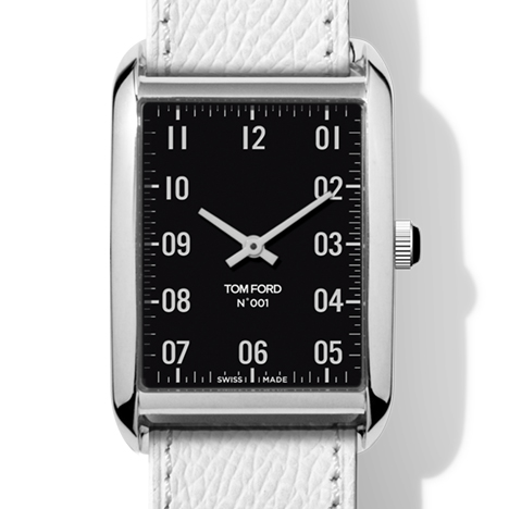 TOM FORD TIMEPIECES
 N.001 POLISHED STAINLESS STEEL CASE BLACK DIAL  | トム フォード N.001 ポリッシュド ステンレススティールケース ブラックダイアル