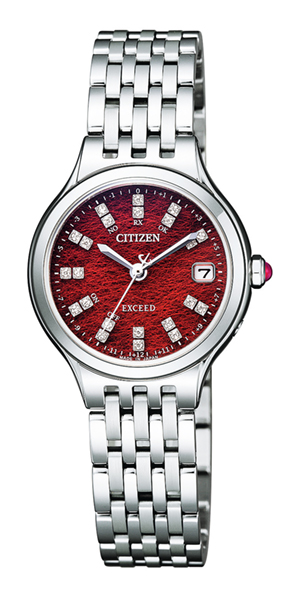 CITIZEN(シチズン) 日本古来の色「深紅（しんく）」の和紙文字板で華やかさと実用性を兼ね備えた、働く女性のための時計『シチズン エクシード プレシャス』