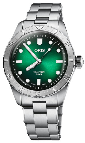 ORIS(オリス) 2024新作 グリーンダイアルにキャリバー400を搭載した待望の3針モデル。オリス「ダイバーズ65 キャリバー400 38.00mm」