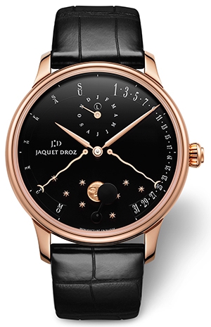 JAQUET DROZ(ジャケ・ドロー) 夜の天体をダイアル上に再現。 ムーンフェイズ機構を永久カレンダーに融合した 「パーペチュアル カレンダー エクリプス」