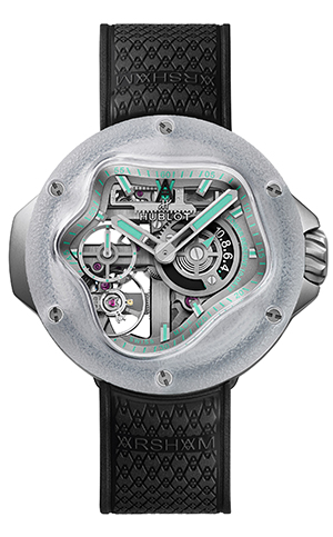 HUBLOT(ウブロ) 2025新作 芸術的な時計製造の流動的な進化。ウブロとダニエル・アーシャムが「MP-17 メカ-10 アーシャム スプラッシュ チタニウム サファイア 」を発表