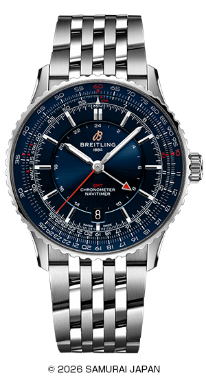 BREITLING(ブライトリング) 2026新作 野球日本代表・侍ジャパンを讃える日本限定モデル。ブライトリング「ナビタイマー オートマチック GMT 41 侍ジャパン リミテッド」