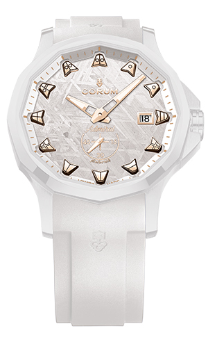 CORUM(コルム) 2026新作 ホワイトトーンで描く、セラミックと隕石にゴールドの意匠を重ねた、アバンギャルドな表情。コルム「アドミラル 42 オートマティック」