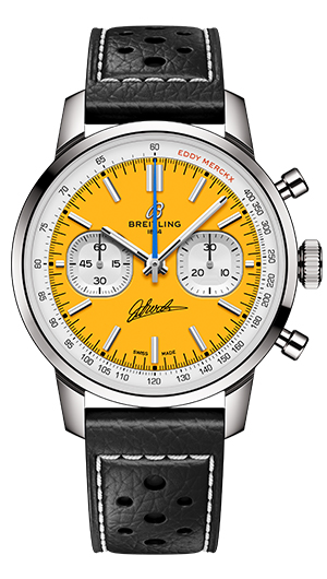 BREITLING(ブライトリング) 2026新作 史上最高のサイクリストへのオマー ジュ：525勝の偉業を刻むウォッチ。ブライトリング「トップタイム B01 エディ・メルクス」