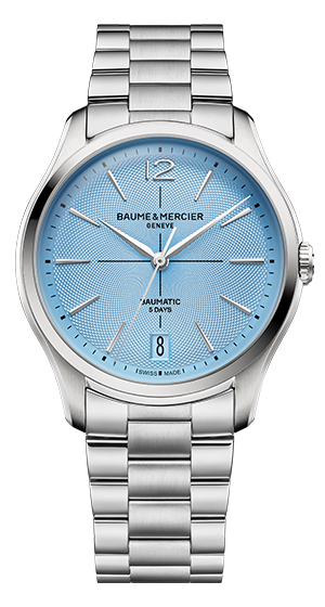 BAUME & MERCIER(ボーム＆メルシエ) 2026新作 ダイヤルにアイスブルーをまとった2つのリミテッドエディション。ボーム＆メルシエ「クリフトン ボーマティック」「クリフトン ボーマティック パーペチュアル カレンダー」