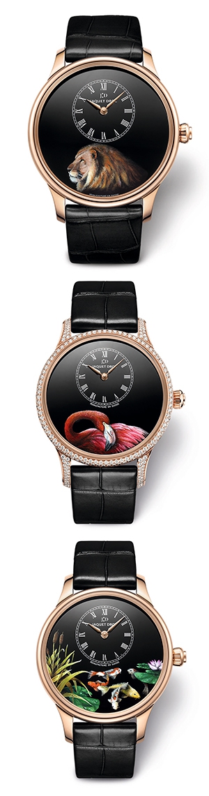 JAQUET DROZ(ジャケ・ドロー) アトリエ・オブ・アート コレクション 「プティ・ウール ミニット ブラックエナメル」 から新作3モデルが登場