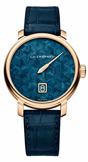 CHOPARD(ショパール) 2026新作 芸術的クラフツマンシップによって更なる高みへと昇華する、マニュファクチュールが誇る至宝のコンプリケーション：8日間のパワーリザーブを備えるジャンピングアワー。ショパール「L.U.C クアトロ スピリット 25 ‐ ストロー マルケトリー エディション」