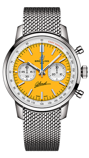 BREITLING(ブライトリング) 2026新作 史上最高のサイクリストへのオマー ジュ：525勝の偉業を刻むウォッチ。ブライトリング「トップタイム B01 エディ・メルクス」