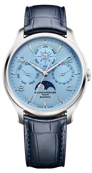 BAUME & MERCIER(ボーム＆メルシエ) 2026新作 ダイヤルにアイスブルーをまとった2つのリミテッドエディション。ボーム＆メルシエ「クリフトン ボーマティック」「クリフトン ボーマティック パーペチュアル カレンダー」