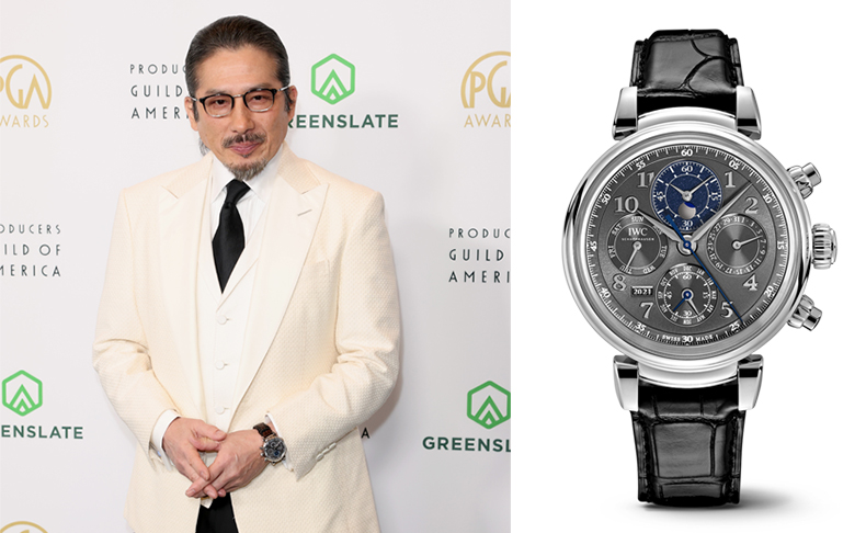 IWC(アイ・ダブリュー・シー) 真田広之がIWC「ダ・ヴィンチ・パーペチュアル・カレンダー・クロノグラフ」を着用してプロデューサーズ・ギルド・アワードに出席