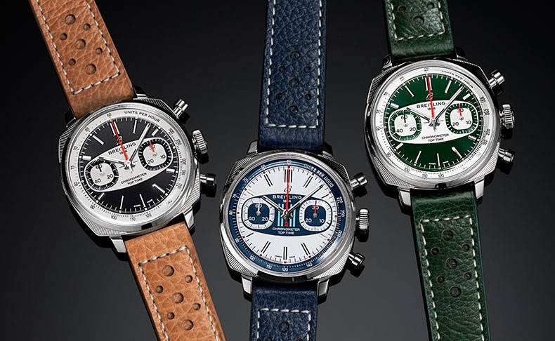 BREITLING(ブライトリング) 2025新作 トップギアへのシフト:究極のレーシングクロノグラフが再び登場。ブライトリング「トップタイム B01 レーシング」「トップタイム B01 マルティーニレーシング」