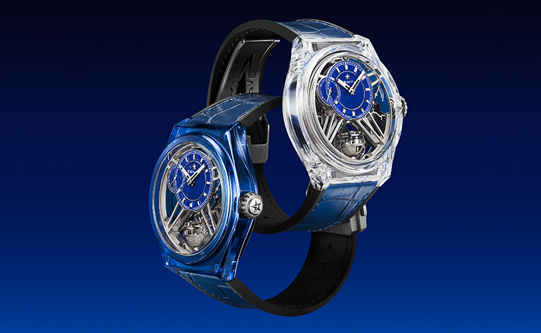 ZENITH(ゼニス) 2025新作 重力の法則に挑むブルーとトランスペアレントのサファイア製限定モデル。ゼニス「デファイ ゼロ G サファイア」