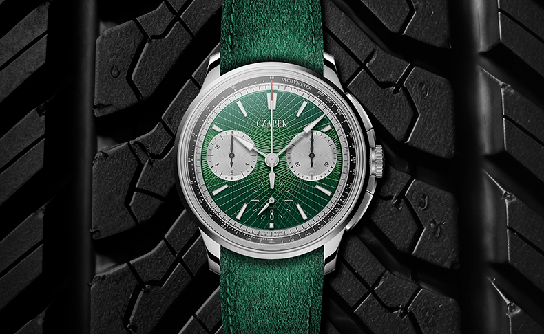 CZAPEK(チャペック) 2026新作 勝利を象徴する色彩。チャペック「フォーブル・ド・クラコヴィ “クロスロード” ヴィクトリー・グリーン クロノグラフ」