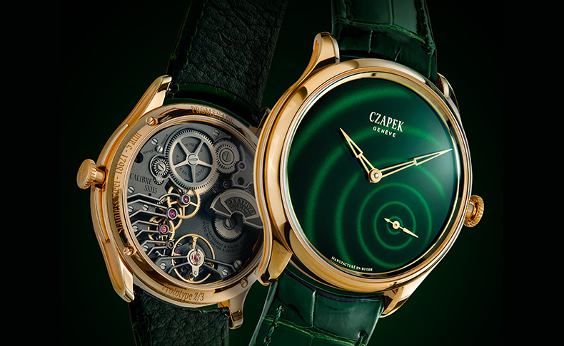 CZAPEK(チャペック) 2026新作 一滴ずつ、朝露をとらえるグリーンエナメル。チャペック「プロムナード グット・ドゥ・ロゼ」