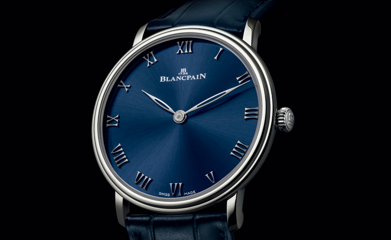 BLANCPAIN(ブランパン) 時間と分が重きを成す原点復帰への証。ブルー文字盤がエレガントなブランパン ブティック限定「ヴィルレ ウルトラスリム」