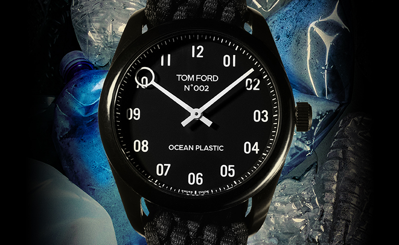 TOM FORD TIMEPIECES(トム フォード) 2021新作 100％オーシャンプラスチック製の時計、トム フォード「トム フォード オーシャンプラスチック タイムピース」
